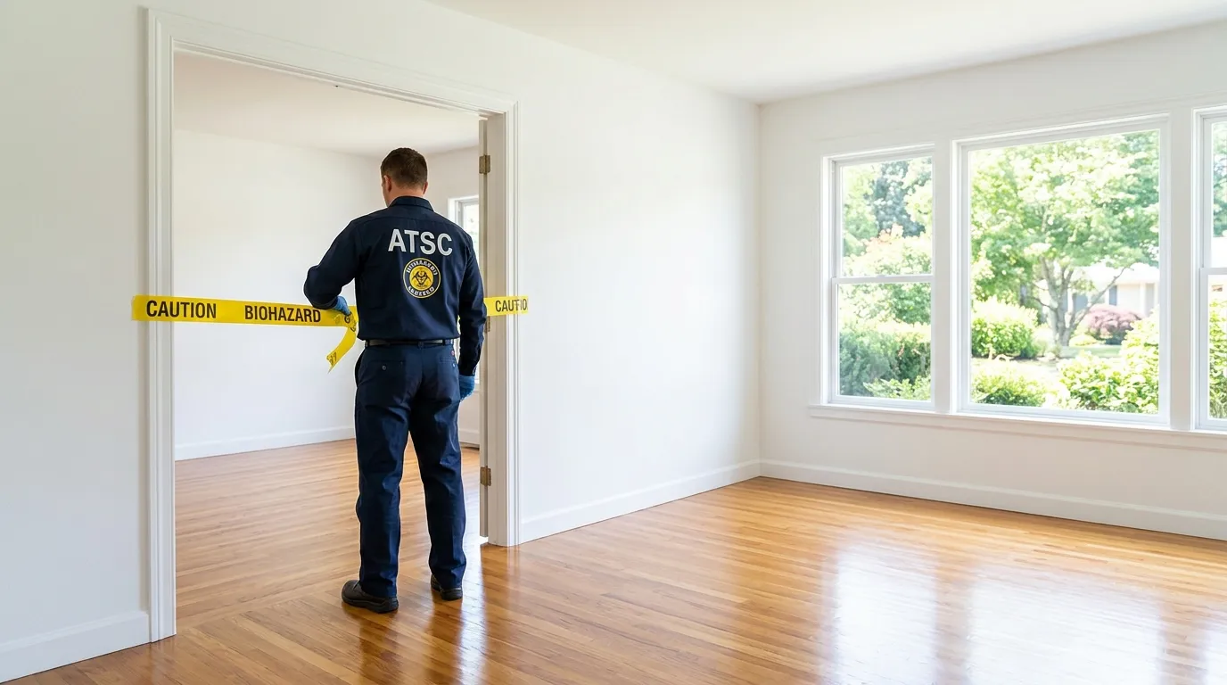 Certified biohazard cleanup crew performing Trauma Scene Cleanup in East Oak Lane